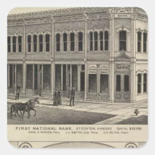 Stockton bäver lantgård, Kansas Fyrkantigt Klistermärke