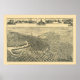 Stockton, CA Panoramic Karta - 1895b Poster (Framsidan)