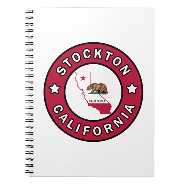 Stockton California Anteckningsbok Med Spiral (Framsidan)