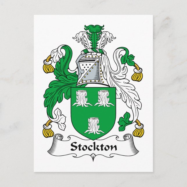 Stockton familjevapen vykort (Framsida)