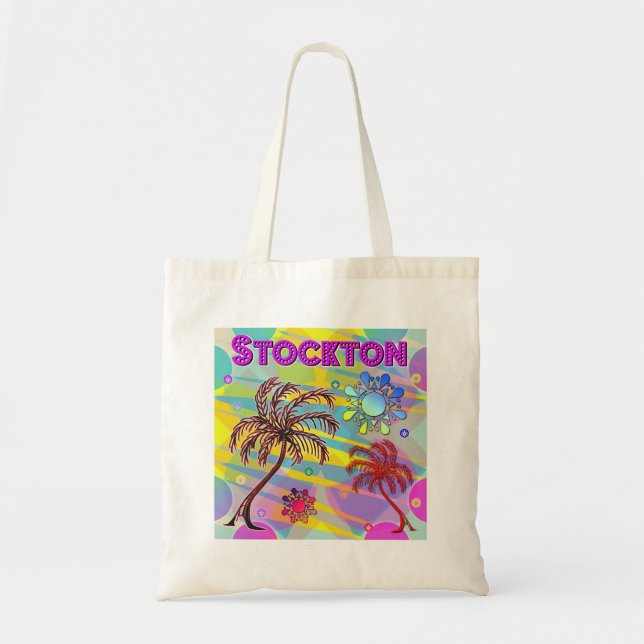 Stockton Happy and Hope Tote Bag Tygkasse (Framsidan)