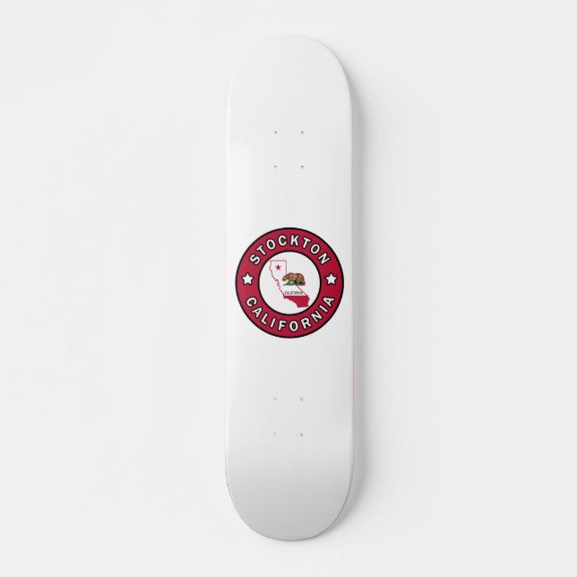 Stockton Kalifornien Skateboard Bräda 19,5 Cm (Framsida)