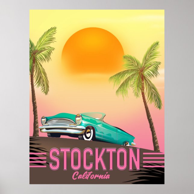 Stockton Kalifornien USA Affisch (Framsidan)