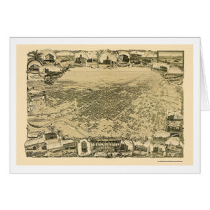 Stockton panorama- karta för CA - 1895 Hälsningskort