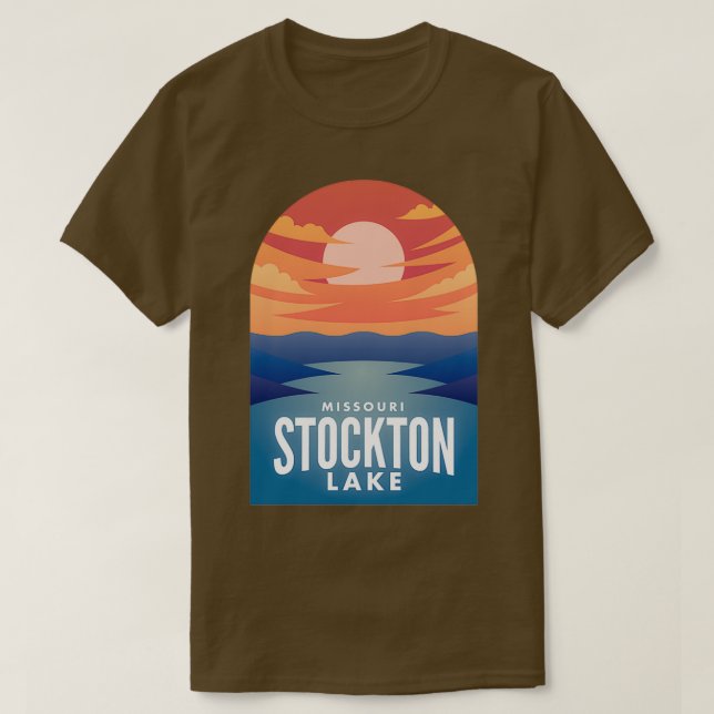 Stockton Sjö MO Retro Sunset T Shirt (Design framsida)