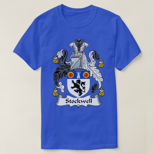 Stockwell Jackar Arm Family Crest T Shirt (Design framsida)