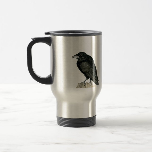 Stocky korpsvart travel mug resemugg (Vänster)