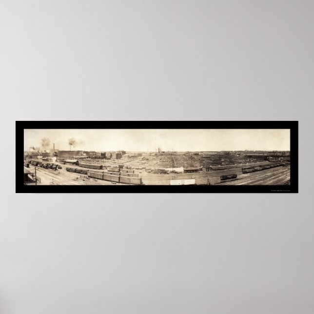 Stockyards South Omaha Photo 1908 Poster (Framsidan)