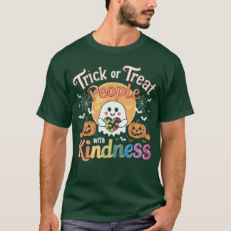 Stöd Autism Halloween Kuslig Autistisk Bus eller G T Shirt