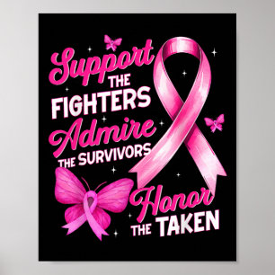 Stöd Beundra Ära Bröstcancer Medvetenhet Skjorta Poster
