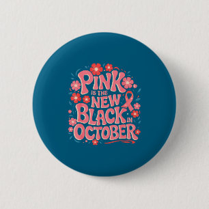 Stöd Bröstcancer Medvetenhet Rosa Design Knapp