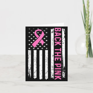 Stöd det amerikanska flaggbröstcancer medvetande kort