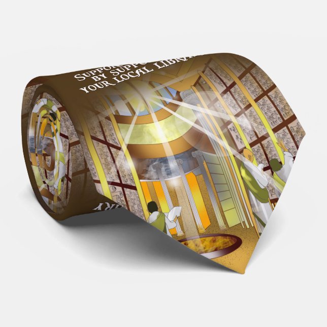 Stöd din lokala Bibliotek-titel Slips (Rullad)