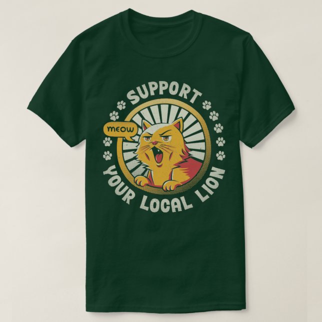 Stöd din lokala Lejon T Shirt (Design framsida)