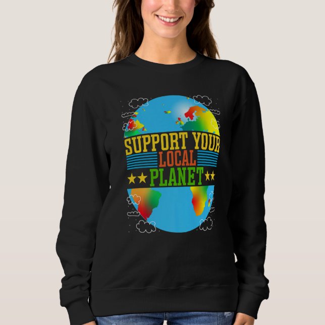 Stöd din lokala planet Premium T Shirt (Framsida)