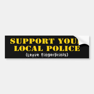 Stöd din lokala polis - Lämna fingeravtryck Bildekal