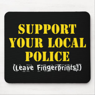 Stöd din lokala polis - Lämna fingeravtryck Musmatta