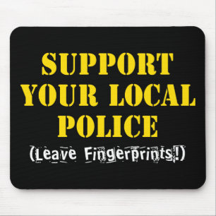 Stöd din lokala polis - Lämna fingeravtryck Rörels Musmatta