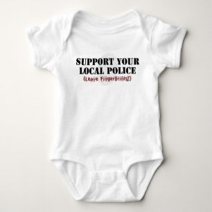 Stöd din lokala polis - lämna fingeravtryck tee