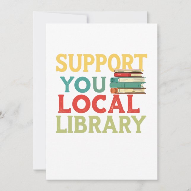 Stöd Dina Lokala Biblioteks Bokälskare Inbjudningar (Framsida)