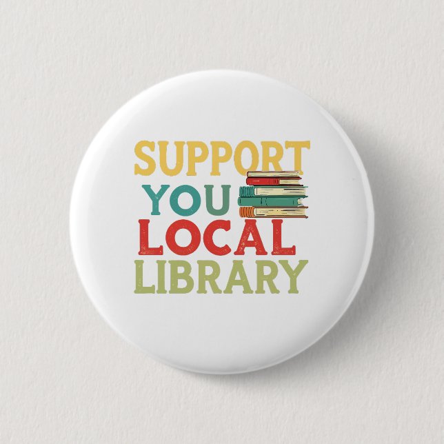 Stöd Dina Lokala Biblioteks Bokälskare Knapp (Framsida)