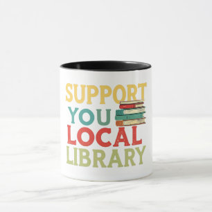 Stöd Dina Lokala Biblioteks Bokälskare Mugg