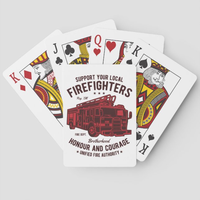 Stöd dina lokala brandsläckare spelkort (Baksidan)