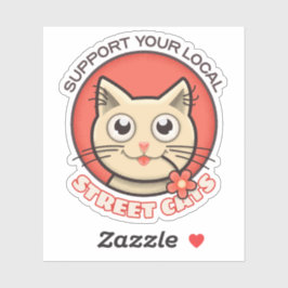 Stöd dina lokala gatukateter klistermärken