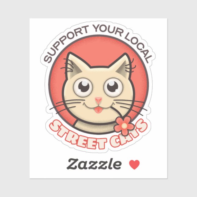 Stöd dina lokala gatukateter klistermärken (Ark)