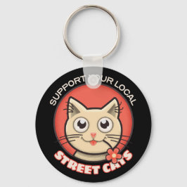 Stöd dina lokala gatukateter nyckelring