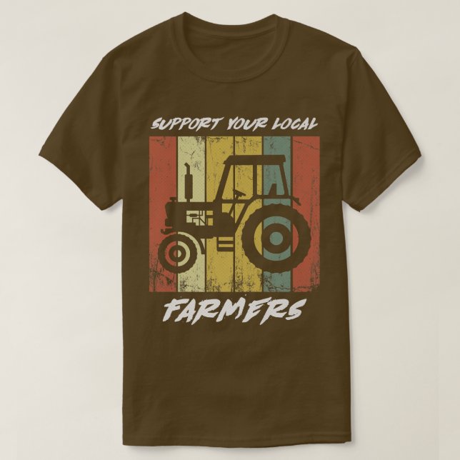 Stöd dina lokala jordbrukare t shirt (Design framsida)