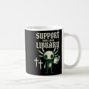 Stöd ditt lokala bibliotek goth bok kaffemugg