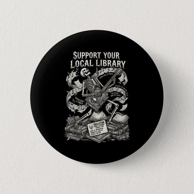 Stöd ditt lokala bibliotek goth bok  knapp (Framsida)