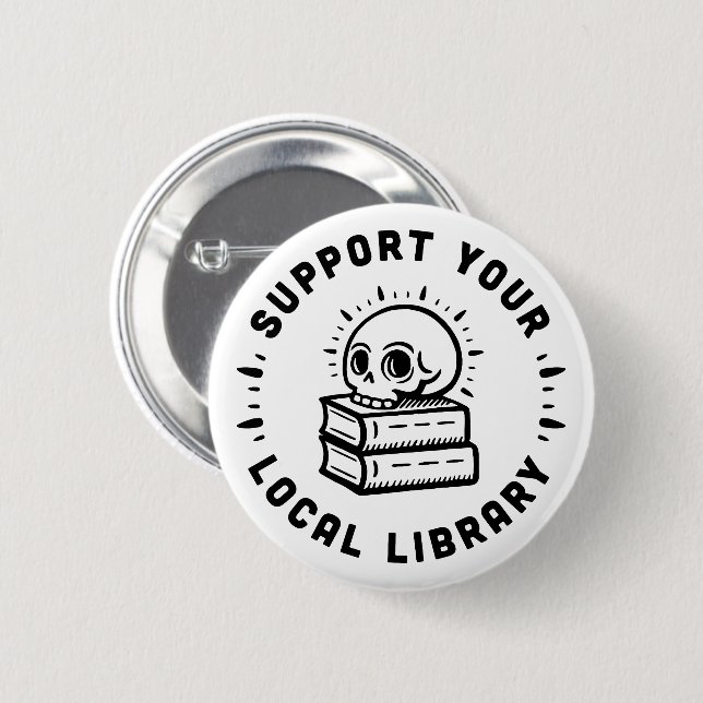 Stöd ditt lokala bibliotek knapp (Framsida & baksida)