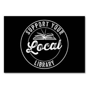 Stöd ditt lokala Bibliotek-magnet Bordsnummer