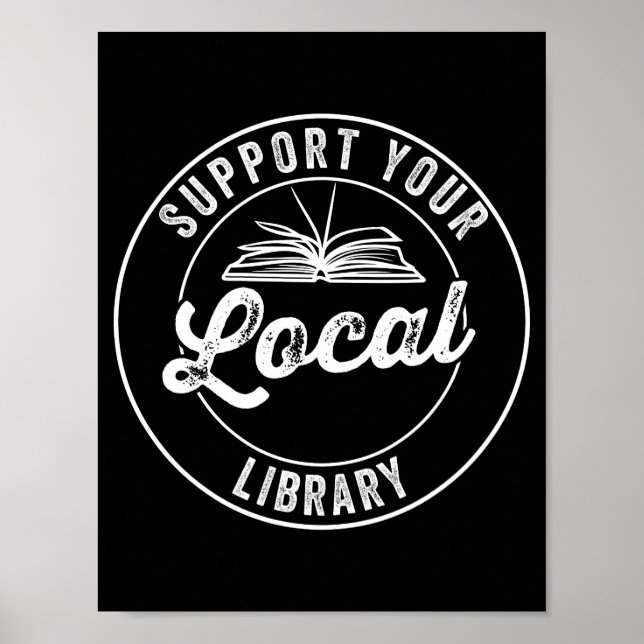Stöd ditt lokala Bibliotek-magnet Poster (Framsidan)