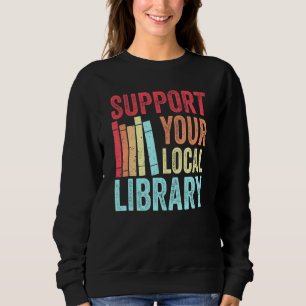 Stöd ditt lokala Bibliotek - Vibe Bo för Retro Vin T Shirt