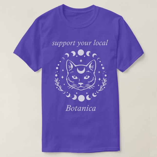 Stöd ditt lokala botanica Witchcraft Witch Bruja T Shirt (Design framsida)