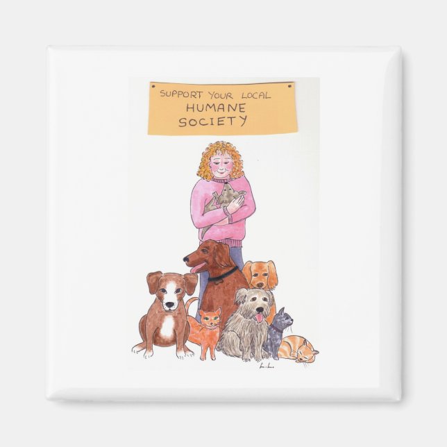 Stöd ditt lokala humana samhälle magnet (Framsidan)