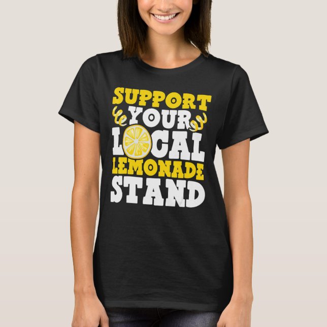 Stöd ditt lokala legotonarstativ för lejonstolpe t shirt (Framsida)