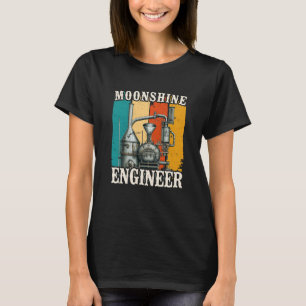 Stöd ditt lokala Moonshine Ingenjör Rullnacksbräns T Shirt