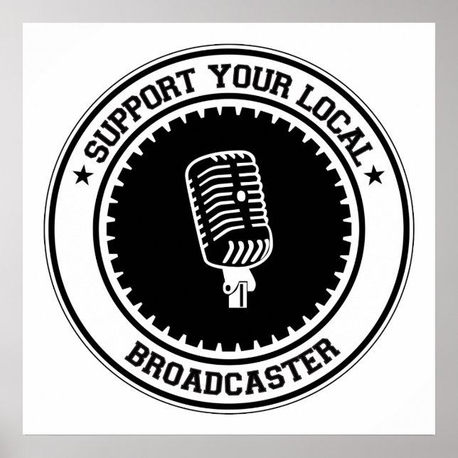 Stöd ditt lokala radio- och TV-företag Poster (Framsidan)