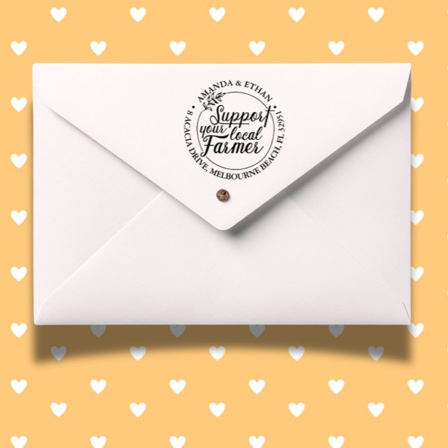 Stöd ditt lokala tema för Farner Självfärgande Stämpel (Show your appreciation with the Support Your Local Farmer self-inking stamp.)