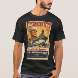 "Stöd flottan" - Andra världskrigets propaganda T Shirt
