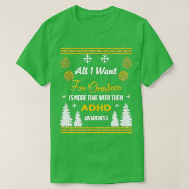 Stöd för ADHD-medvetandehöjande design 8 T Shirt (Design framsida)