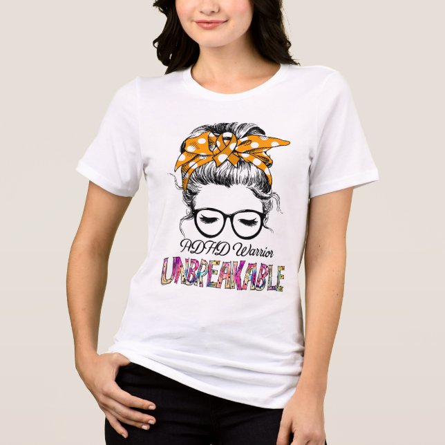 Stöd för ADHD-medvetenhet med menyfliksområdet T Shirt (Framsida)