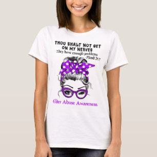 Stöd för äldre missbruksinformation för menyflikso t shirt