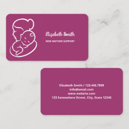 Stöd för amning och amning visitkort