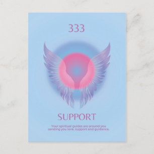 Stöd för Angel Number Aura 333 Vykort