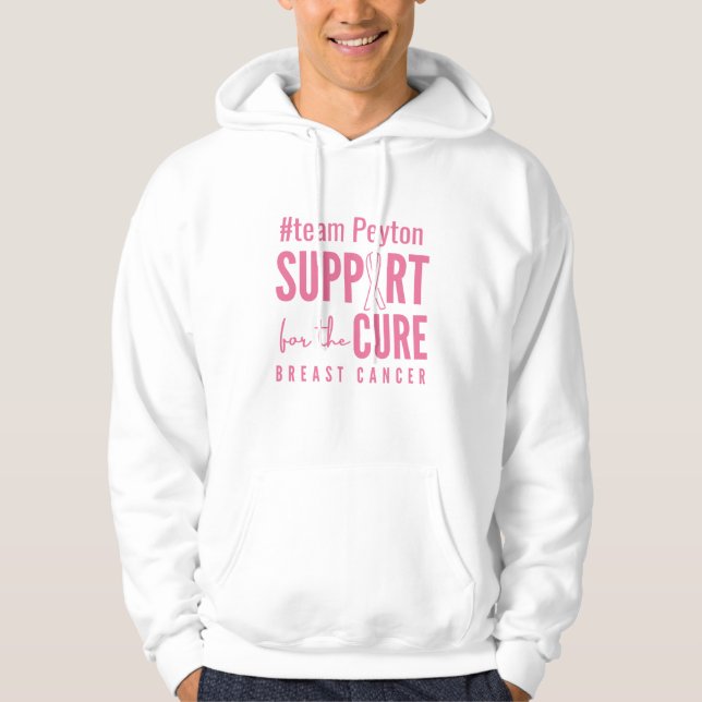 Stöd för anpassningsbar av bröstcancer Pullover Ho Hoodie (Framsida)